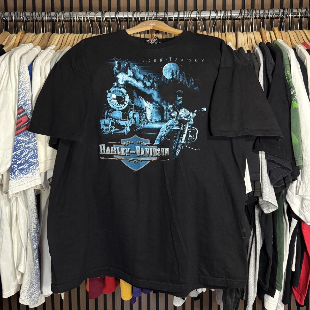 Harley Davidson Y2K Gettysburg, PA Harley Davidson Iron Horses Train Tee Size US XXL / EU 58 / 5 - 1 Thumbnail