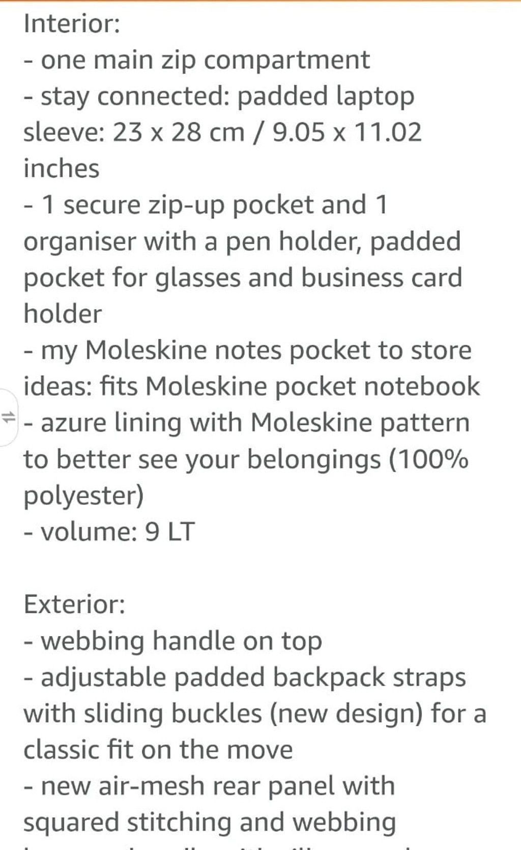 Moleskine Moleskine Classic 2.0 Backpack Size ONE SIZE - 11 Thumbnail