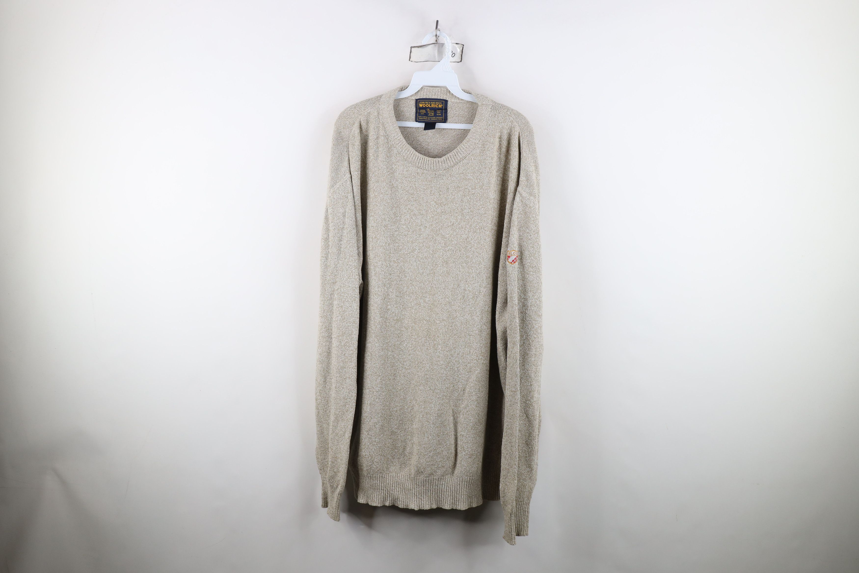Woolrich Woolen Mills Vintage 90s Woolrich Cotton Knit Crewneck Sweater Beige USA Size US L / EU 52-54 / 3 - 1 Thumbnail