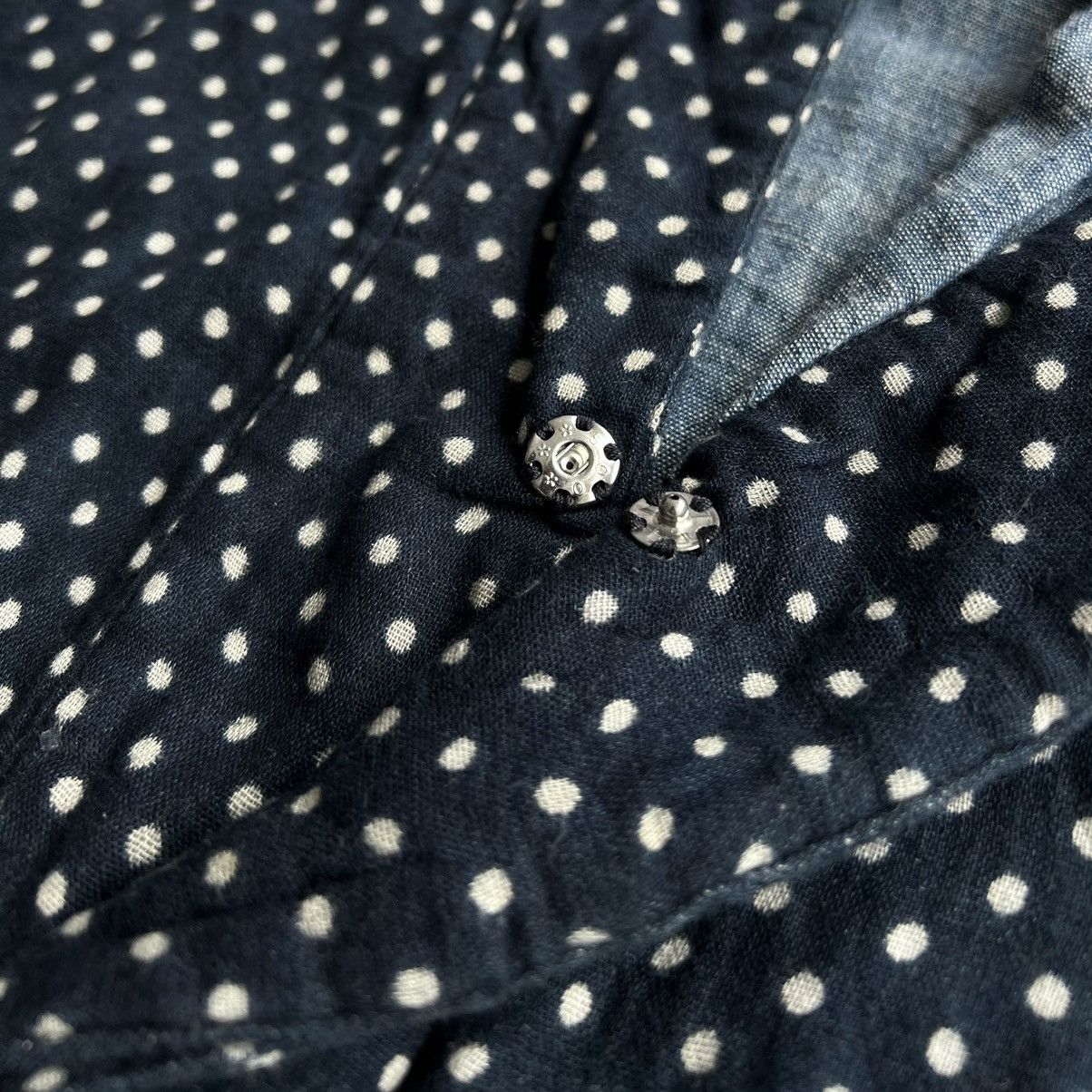 45rpm × Japanese Brand 45RPM POLKA-DOT INDIGO DRESS SHIRT Size M / US 6-8 / IT 42-44 - 10 Thumbnail