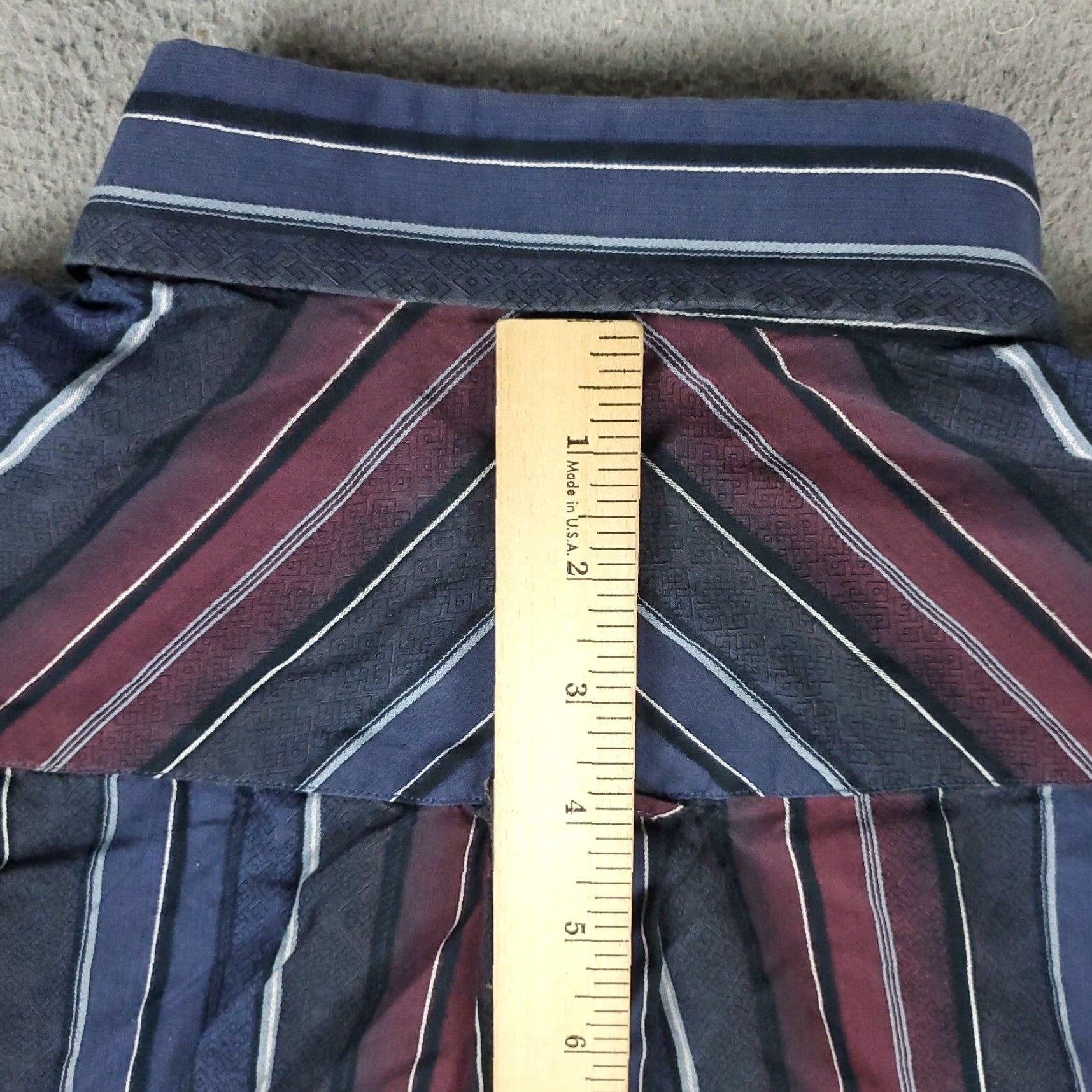 BUGATCHI Bugatchi Uomo Blue Striped Button-Up Shirt Mens Large Long Sleeve Casual Modern Size US L / EU 52-54 / 3 - 4 Thumbnail