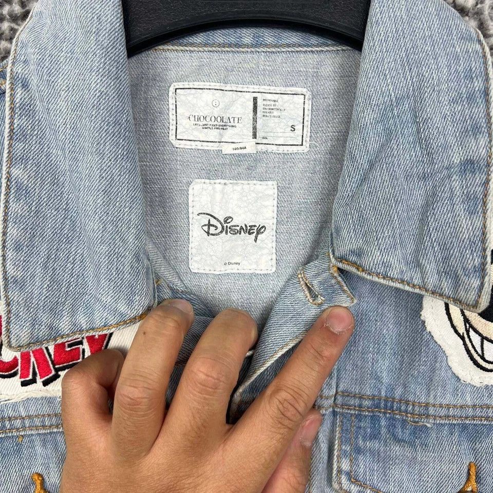 CHOCOOLATE Disney Mickey Mouse Denim Vest Women Rock band AC/DC S Size S / US 4 / IT 40 - 3 Thumbnail