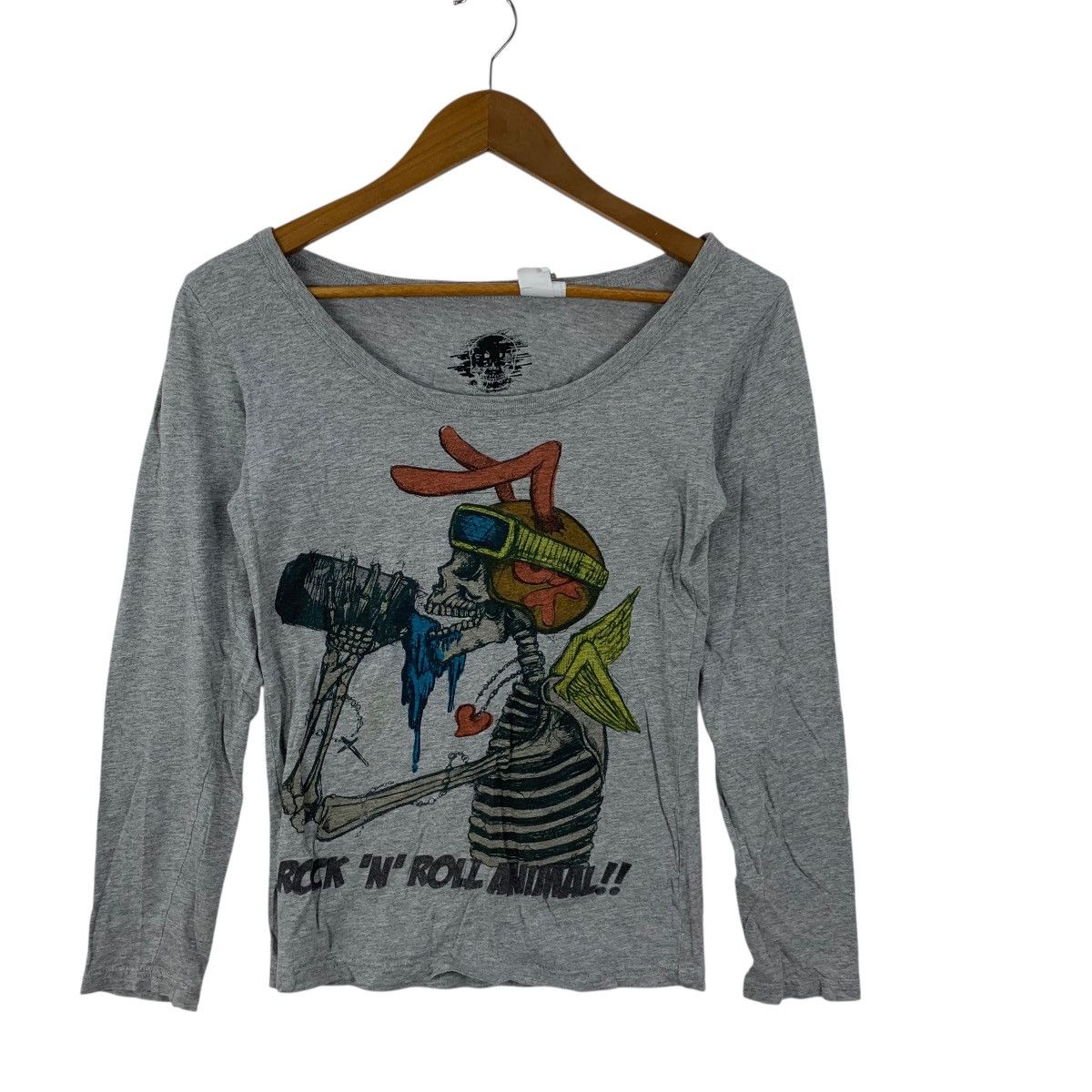 Other ROCK & ROLL ANIMAL Skull Bones Punk Graphic Tee Shirt Top Size XXS / US 00 / IT 34 - 4 Thumbnail