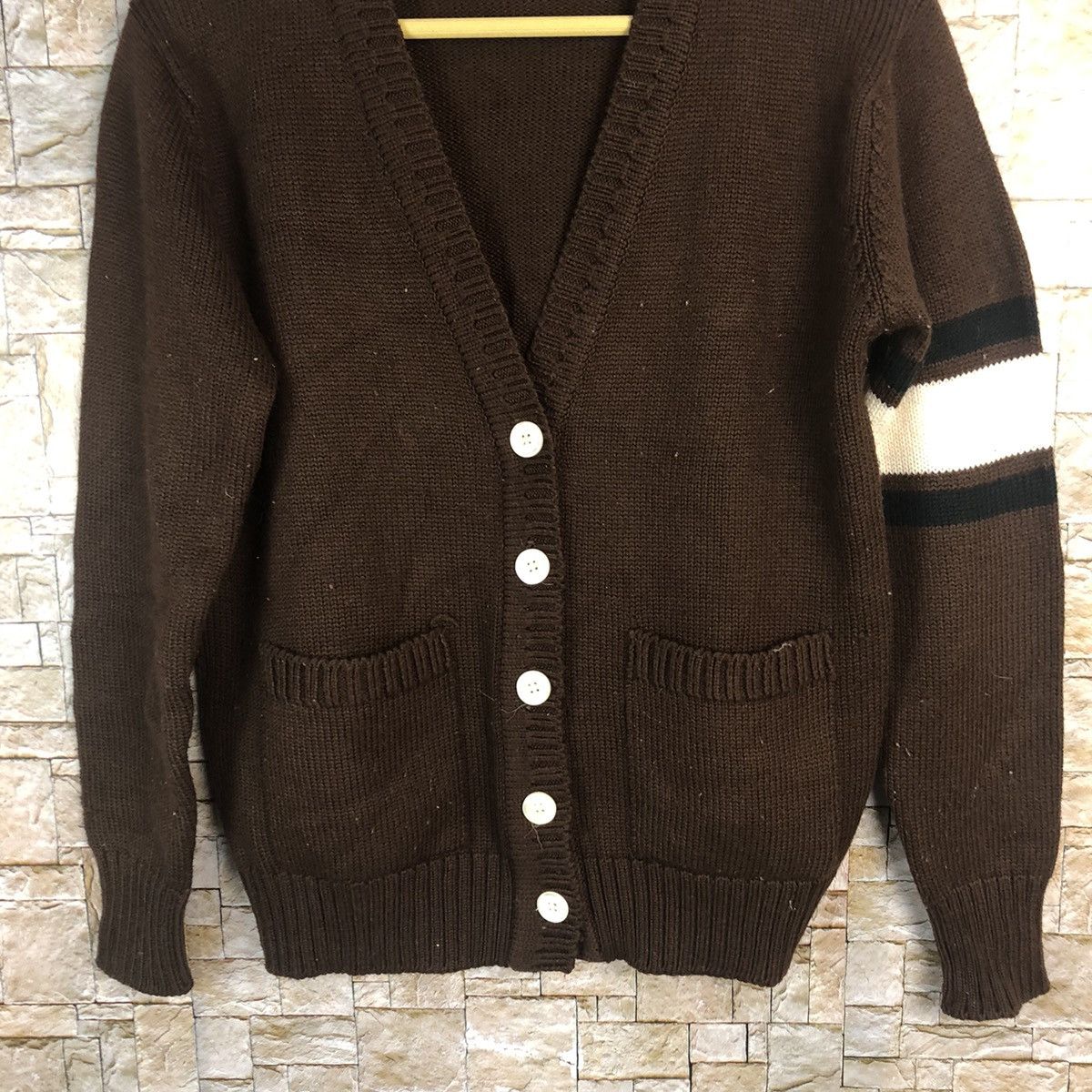 Homespun Knitwear × Japanese Brand Japanese Brand Brown Cardigan Knitwear #A765 Size US M / EU 48-50 / 2 - 3 Thumbnail