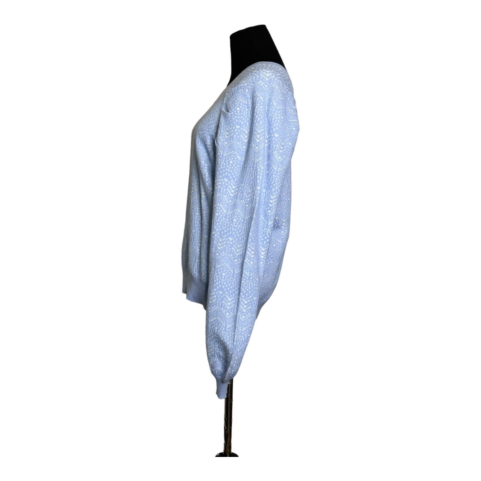 Joie Joie Dulcia blue over white long sleeves sweater size XL Size XL / US 12-14 / IT 48-50 - 7 Thumbnail