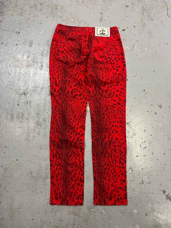 Just Cavalli SS2009 Cavalli Red & Black Leopard Pants Size 27" / US 4 / IT 40 - 7 Thumbnail
