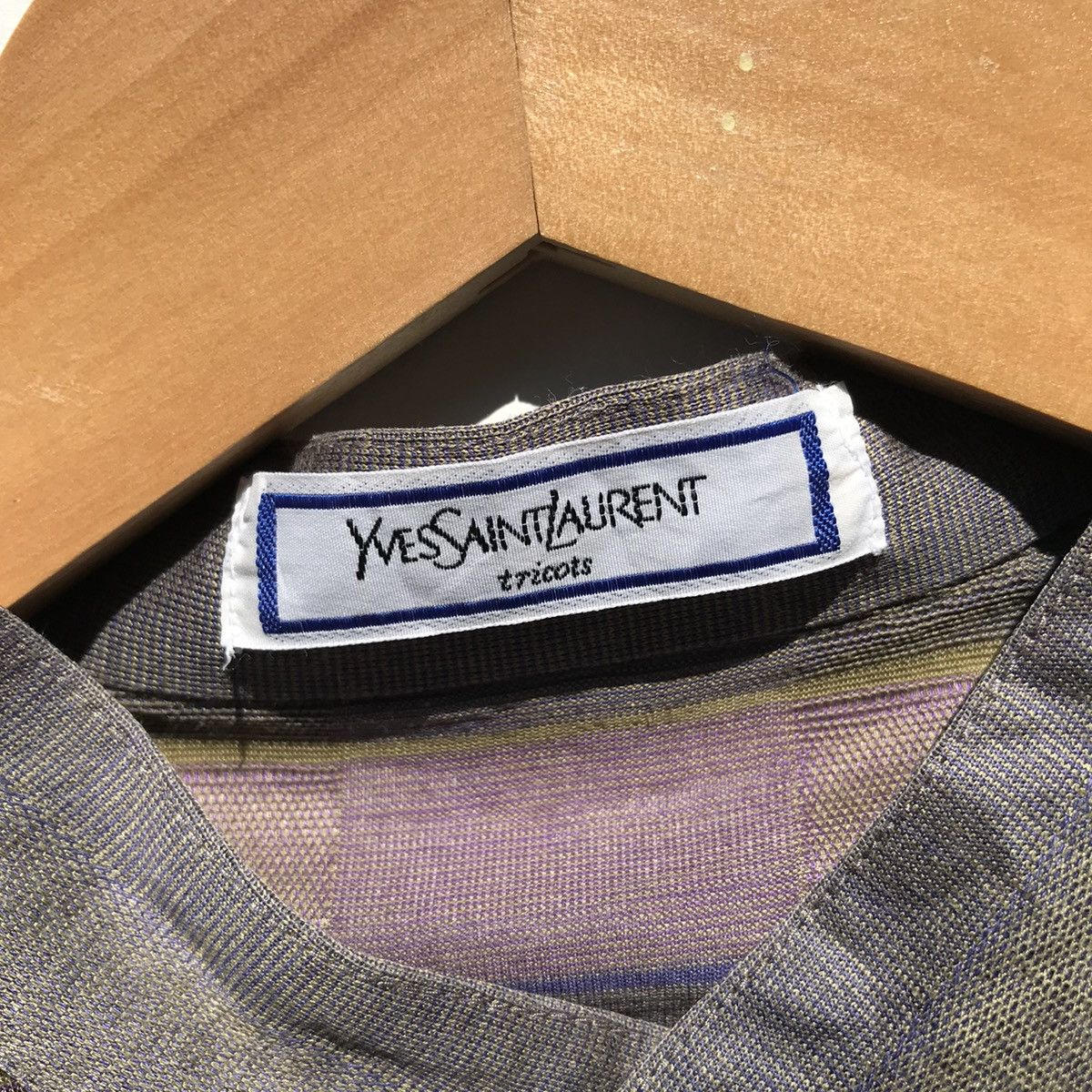 Vintage × Yves Saint Laurent Vintage Yves Saint Laurent Tricots Tee YSL Stripe Luxury Size US M / EU 48-50 / 2 - 10 Thumbnail