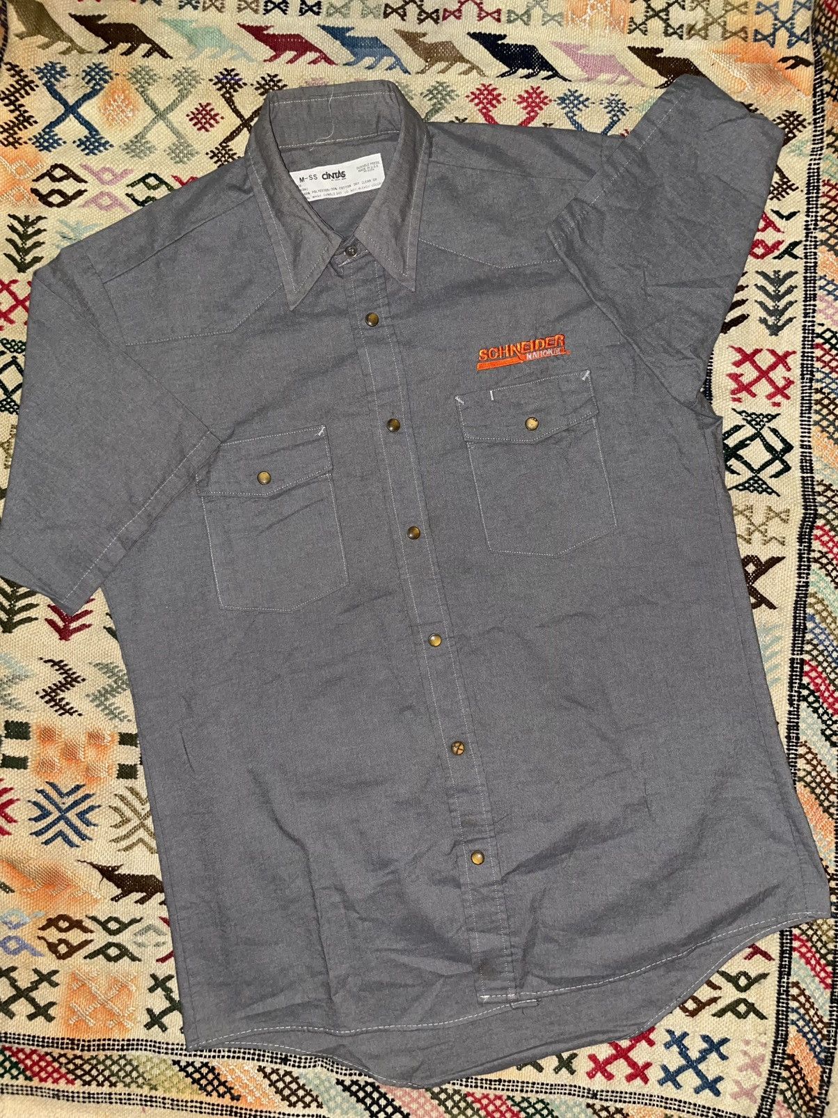 Cintas Vintage Cintas Short Sleeve Work Shirt Size 38R - 1 Thumbnail