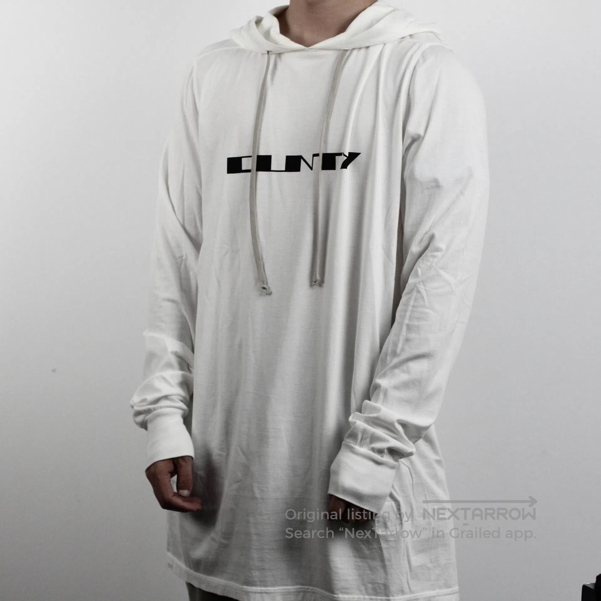 Rick Owens rick owens white graphic hoodie for men. Size US L / EU 52-54 / 3 - 7 Thumbnail