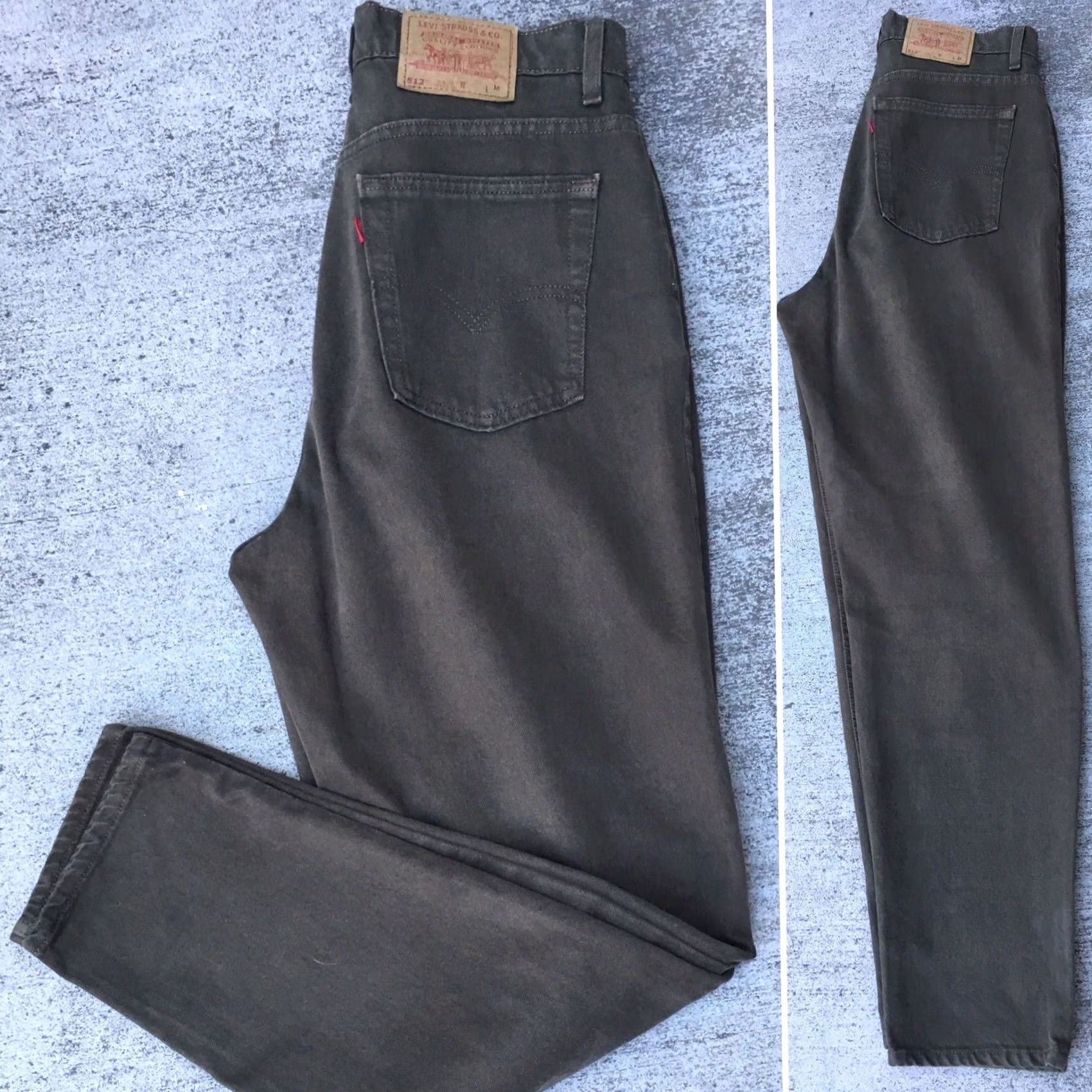 Levi's VINTAGE Levi's 512 Jeans Slim Fit Tapered Leg High Waist 16 REG 34" Waist USA Made Green 1990s Mens} Size 38" / US 16 / IT 52 - 2 Thumbnail