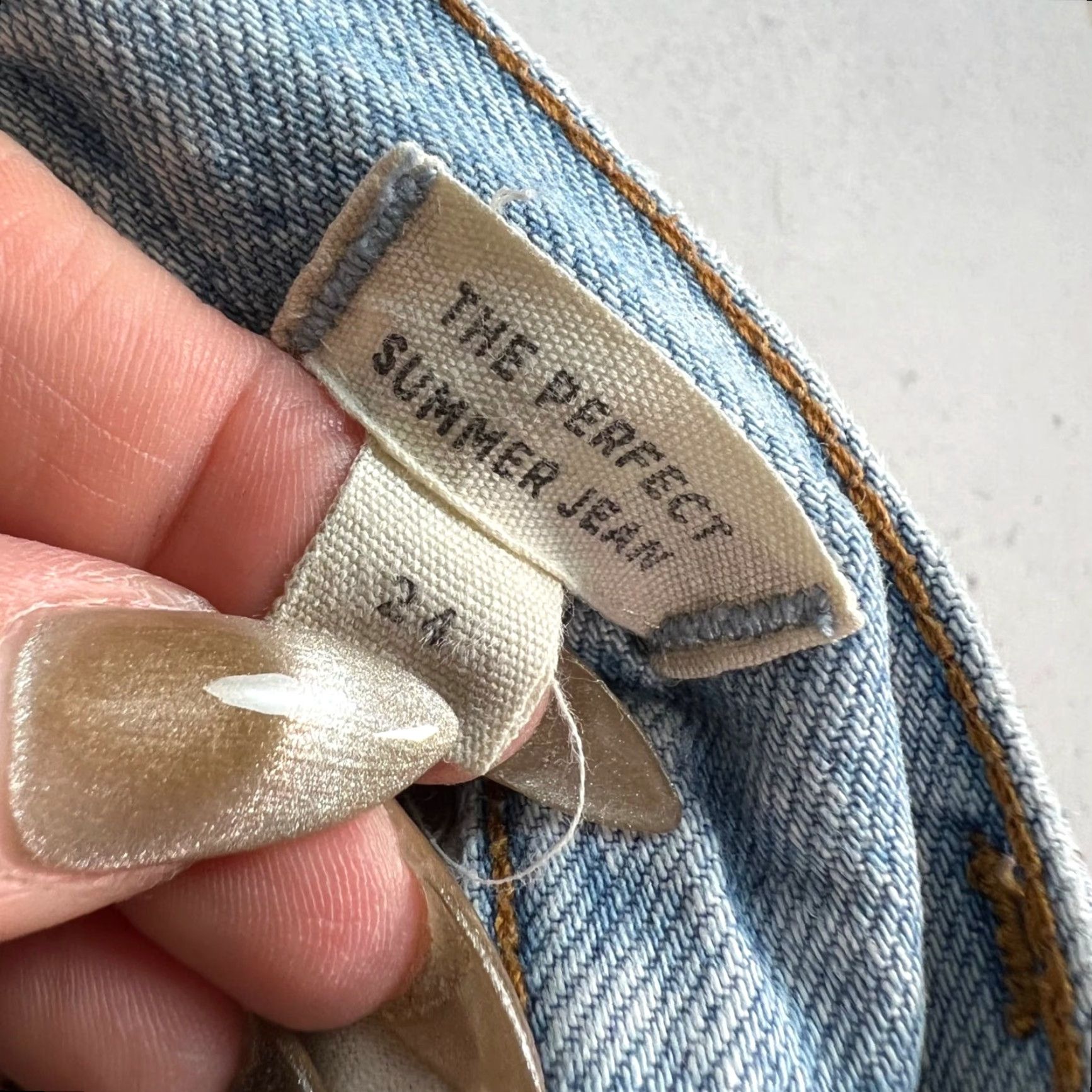 Madewell VINTAGE Madewell Jeans Womens The Perfect Summer 24 Light Wash Tapered Leg 100% Cotton Blue Size 42" / US 20 - 4 Thumbnail