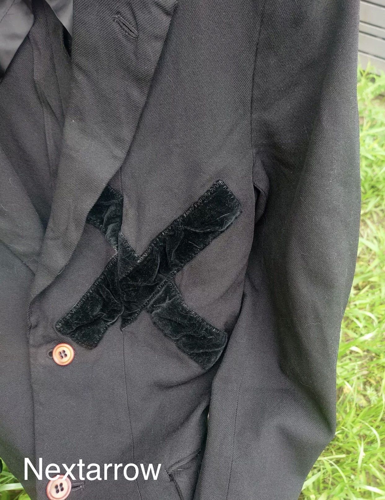 Comme des Garcons Black X velvet patch suit 2412-Nextarrow Size 40S - 2 Thumbnail