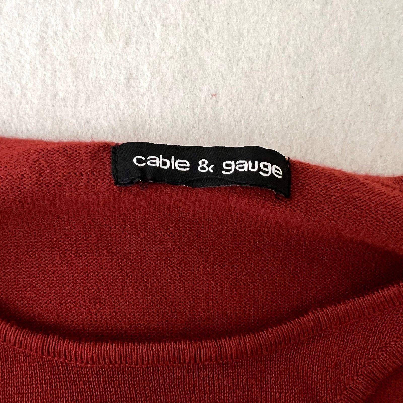 Other Cable & Gauge Red Cut Out Knit Sweater Size L / US 10 / IT 46 - 6 Thumbnail