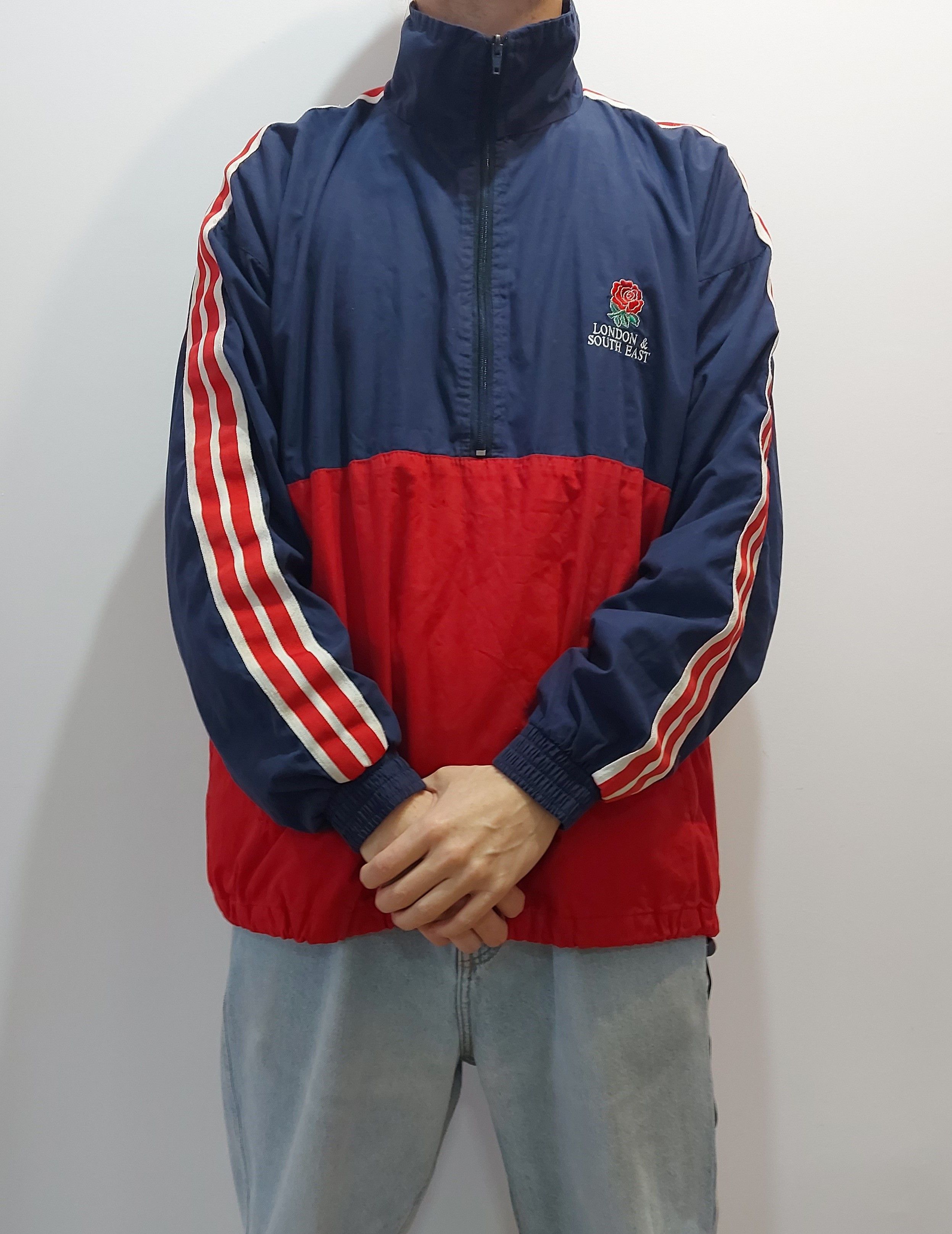 Other London & South East Sport Jacket Blue Red Windbreaker L Size US L / EU 52-54 / 3 - 2 Thumbnail
