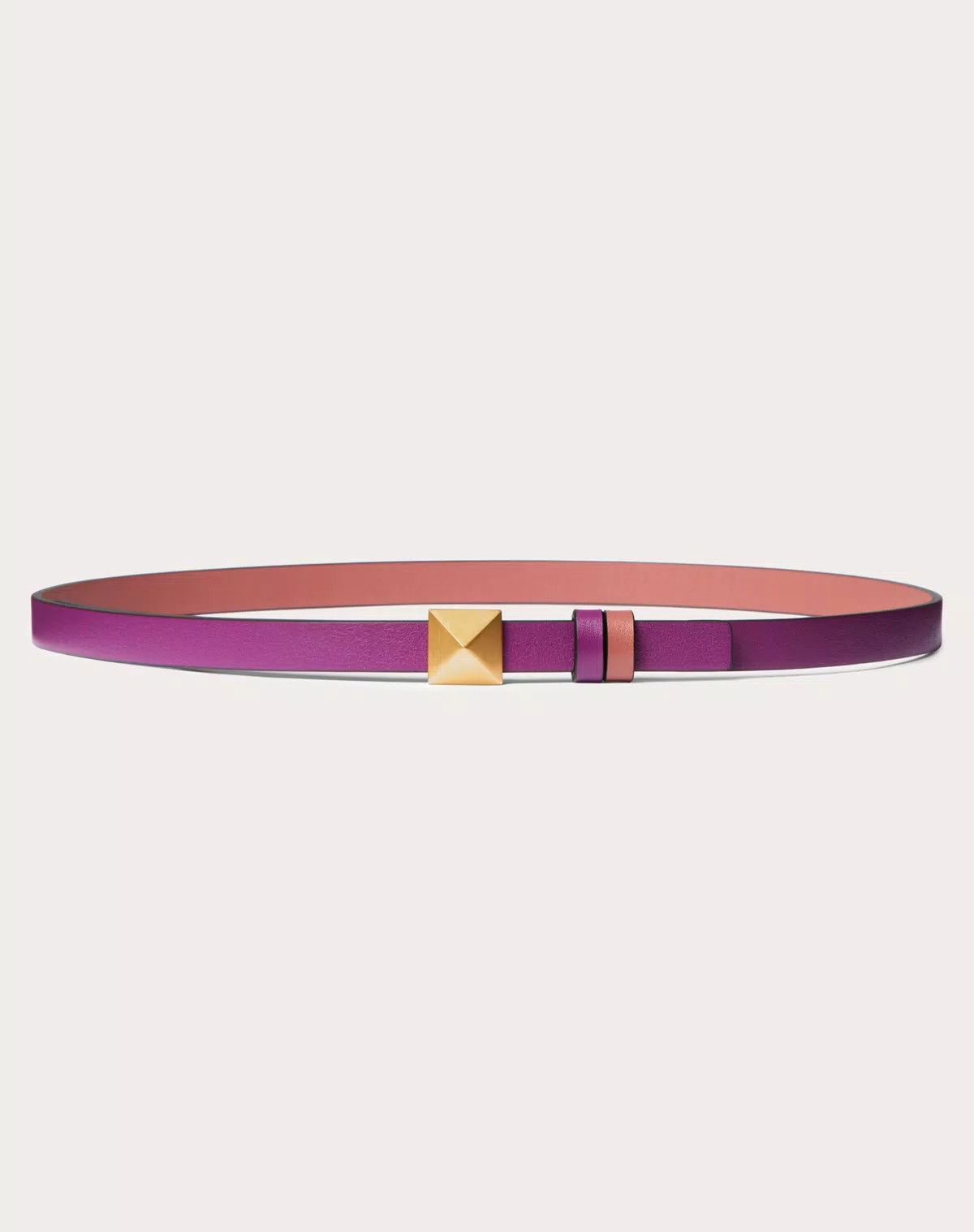 Valentino o1s1wg111125 Size:70 / Reversible One Stud Belt in Pink Size ONE SIZE - 1 Thumbnail