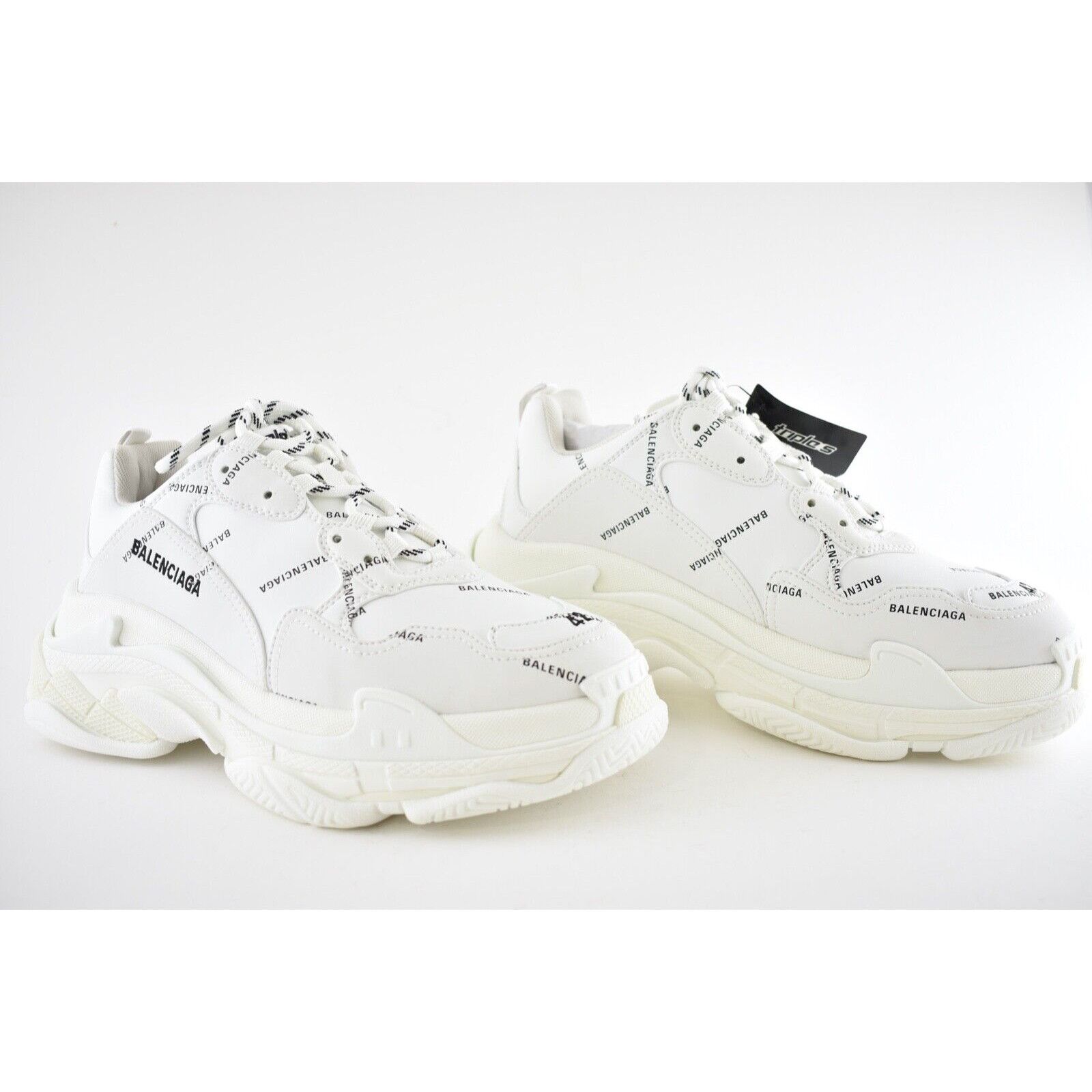 Balenciaga Triple S Sneaker All Over Logo Platform Flat Trainer 42 Size US 12 / IT 42 - 5 Thumbnail