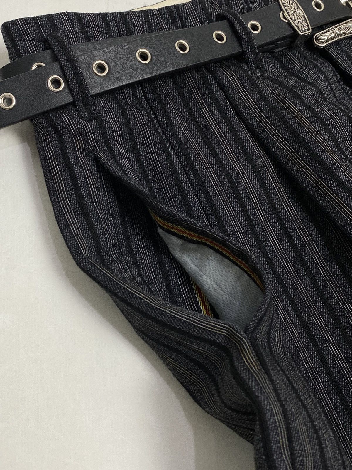 Japanese Brand 🇯🇵Vtg 1960s🇯🇵 Pleated Pants Shorts Pinstripe Heavyweight Wool Size US 30 / EU 46 - 3 Thumbnail