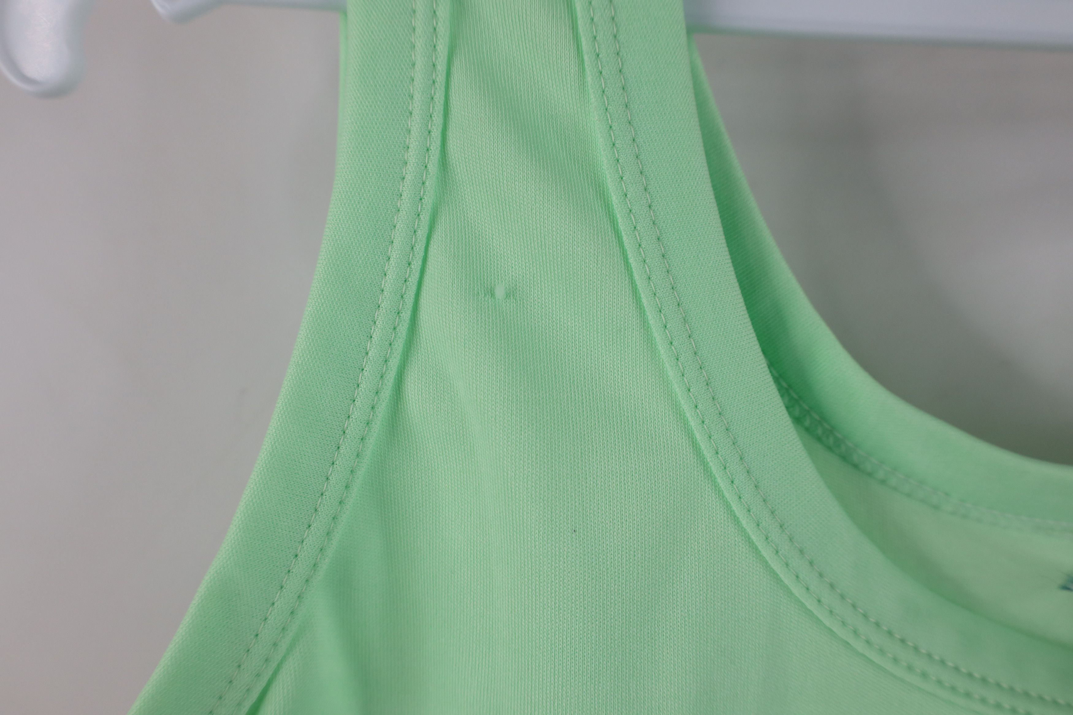 Vintage Vintage 70s Streetwear Knit Tank Top T-Shirt Light Green Size L / US 10 / IT 46 - 5 Thumbnail