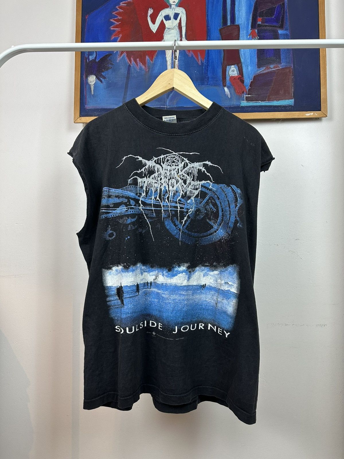 image of Archival Clothing x Band Tees Dark Throne 2000S 2001 Soulside Journey Tee T-Shirt in Black (Size XL