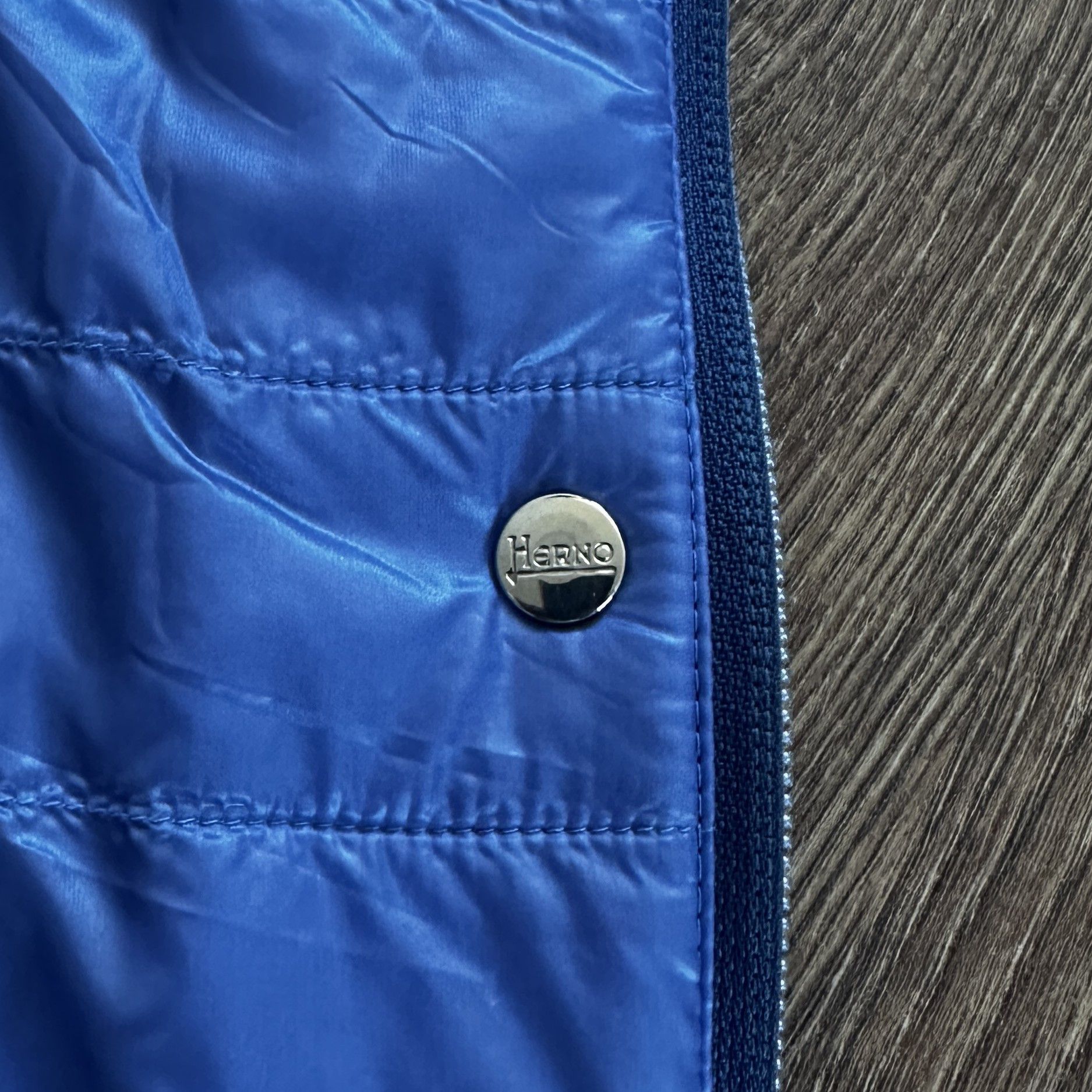 Herno HERNO Full Zip Quilted Down Vest Blue Luxury Brand Fashion Size L / US 10 / IT 46 - 5 Thumbnail