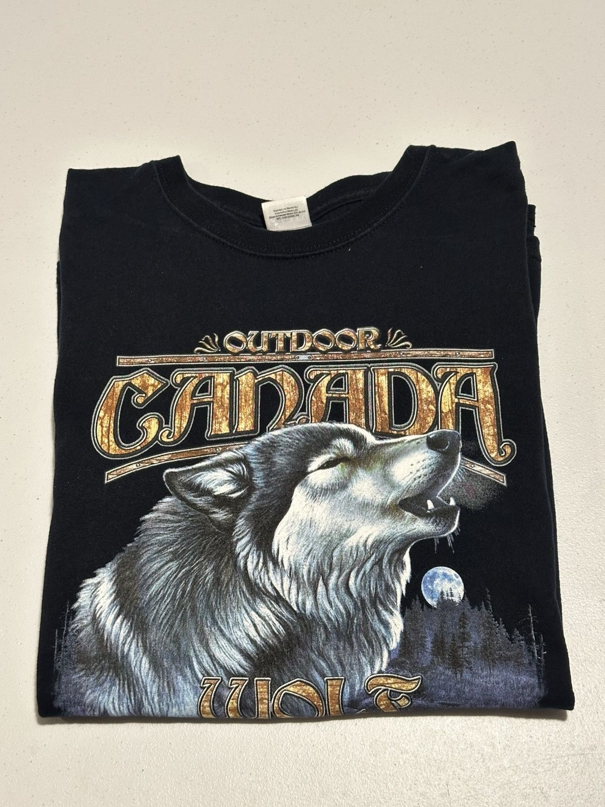 Vintage Vintage Y2K Wolf graphic animal T-shirt Size US XL / EU 56 / 4 - 1 Thumbnail
