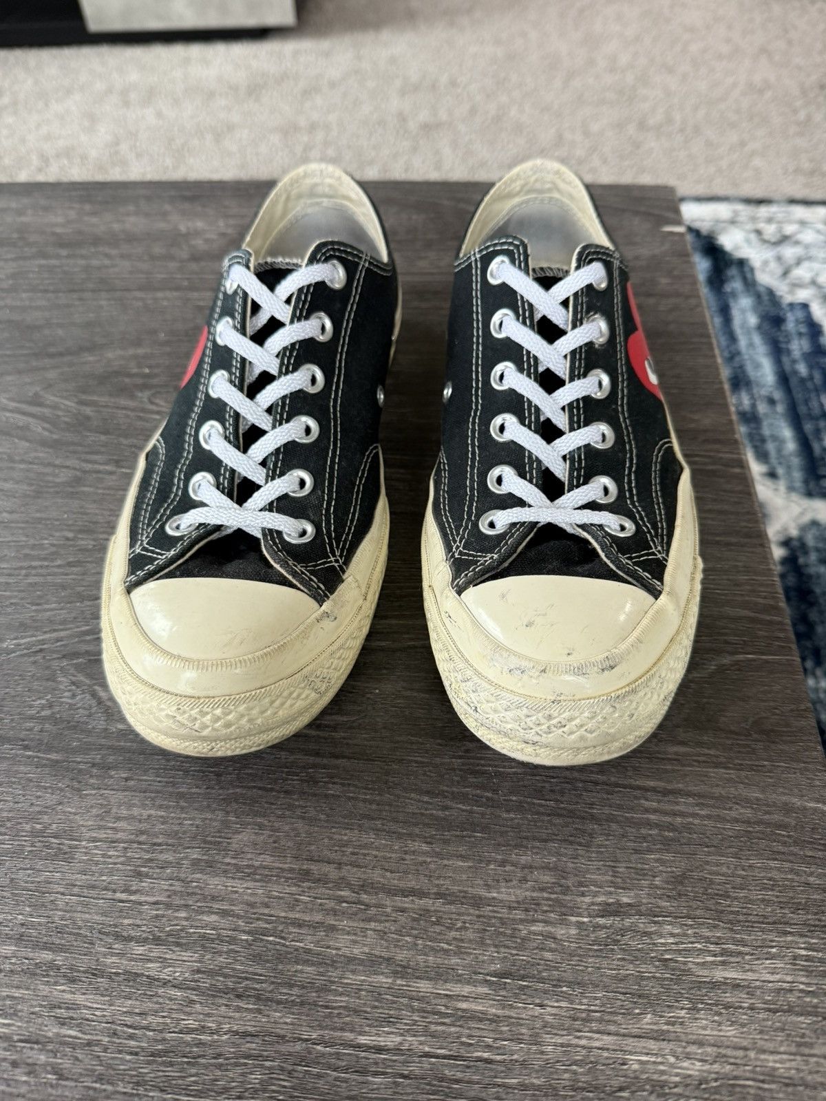 Comme des Garcons PLAY × Converse Comme des Garçons PLAY Converse Chuck Taylor Low-Top (Black) Size US 8 / EU 41 - 3 Thumbnail