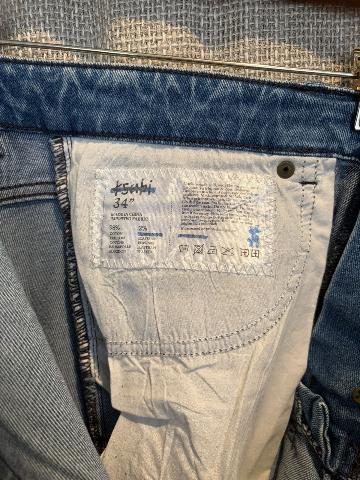 Ksubi Ksubi Chitch Philly Blue Lightwashed Distressed Crash Denim Size US 34 / EU 50 - 6 Thumbnail
