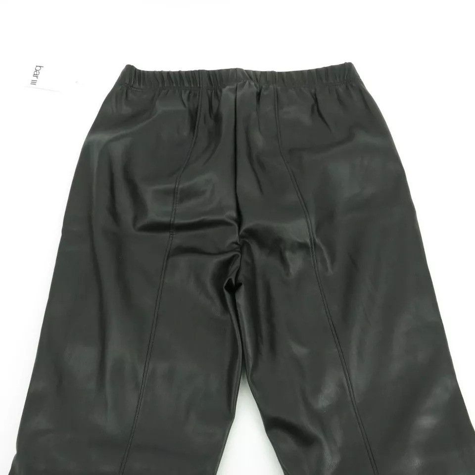Bar III Bar III Womens Faux Leather Pants Black Medium Elastic Waist Size 26" / US 2 / IT 38 - 4 Thumbnail