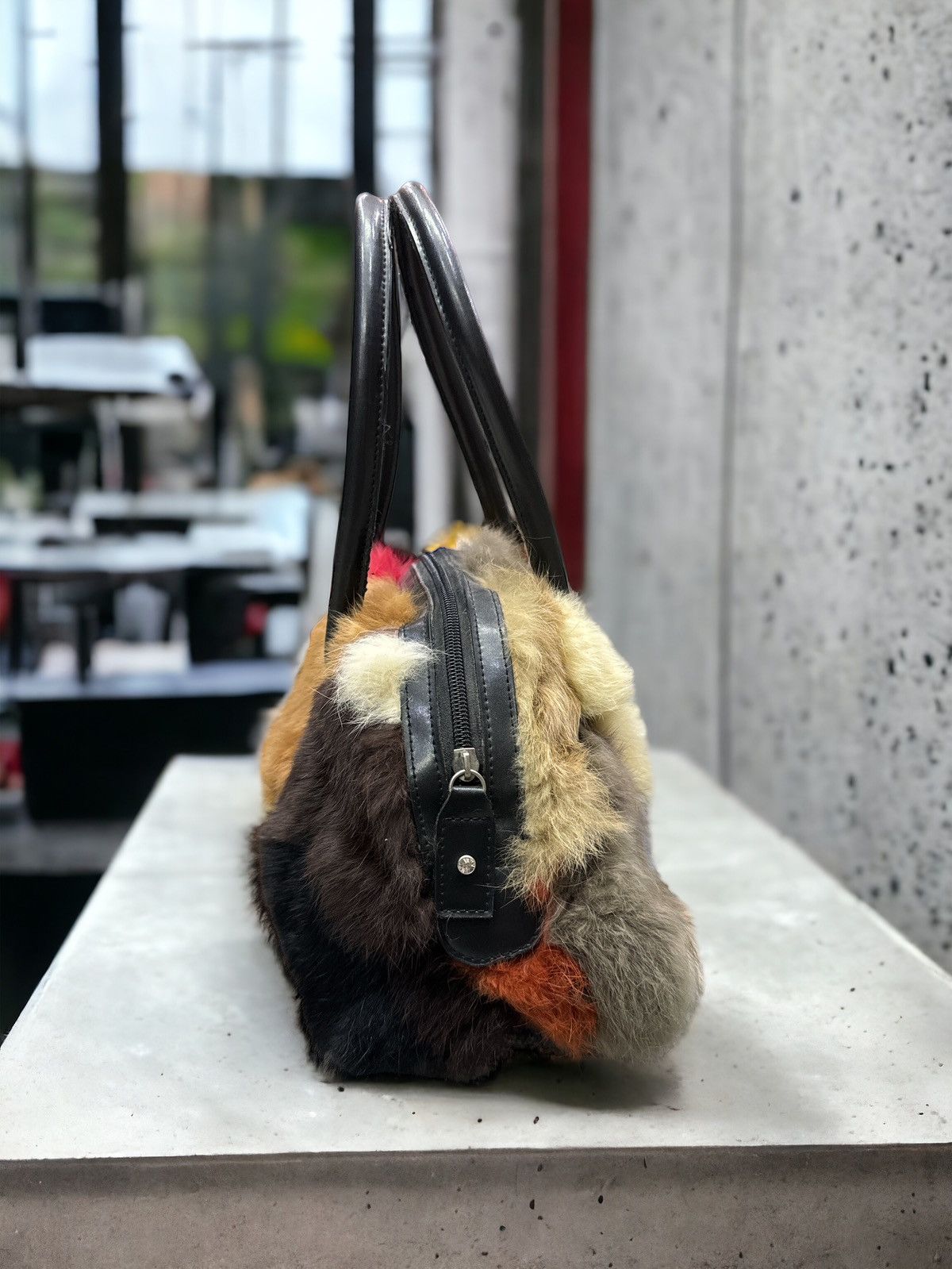 Yoshiyuki Konishi VINTAGE YOSHIYUKI KONISHI FICCE FAUX FUR LEATHER BAG Size ONE SIZE - 3 Thumbnail