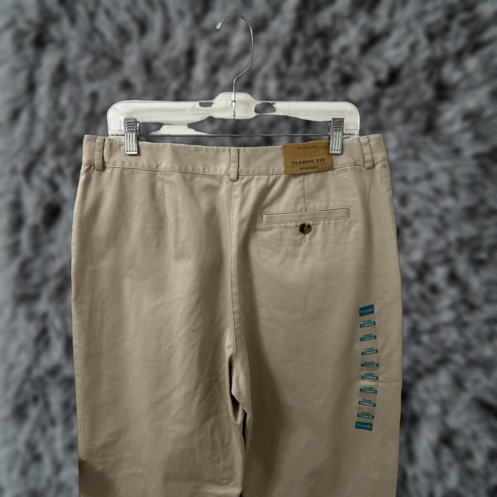 Vintage LL Bean Bayside Pants Womens 12x30 Tan Classic Fit Straight Wrinkle Free 277330 Size 34" / US 12 / IT 48 - 1 Thumbnail