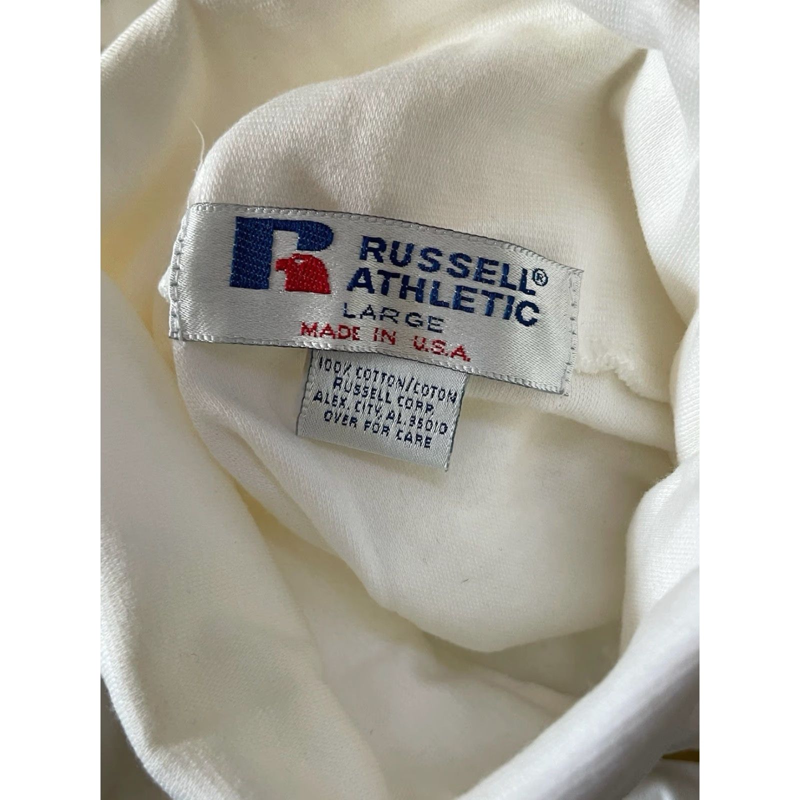 Russell Athletic VINTAGE Russell Athletic Turtleneck Shirt Mens L White 90s NIP Deadstock USA Made Cotton Long Sleeve Size US L / EU 52-54 / 3 - 3 Thumbnail