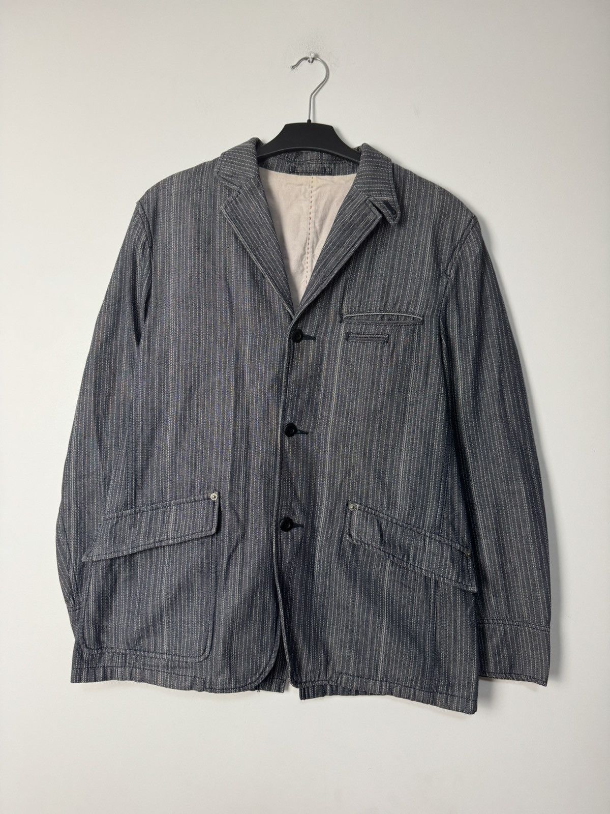 PPFM 00s PPFM Archive Pinstripe Workwear Jacket Blazer Japanese Size 40R - 1 Thumbnail