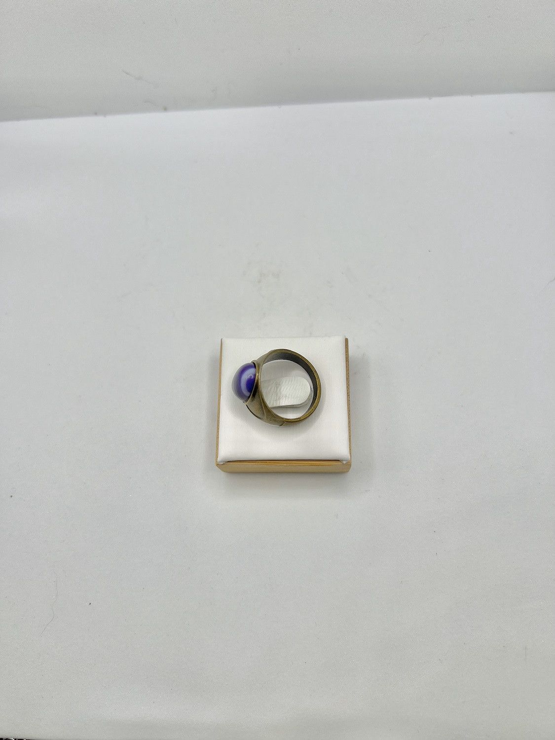 Handmade Amethyst Crystal Bronze Ring - Size 7.25 Size ONE SIZE - 3 Thumbnail