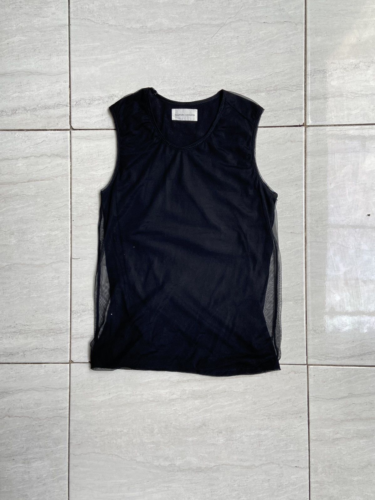 TSUMORI CHISATO Black Sleeveless T-shirt