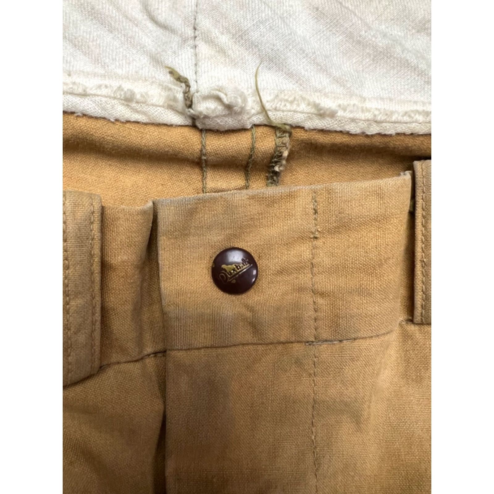 Vintage VINTAGE Duxbak Aero Rainproof Hunting Pants 36x28 Brown Cotton Flat Front Mens 1960s Size US 36 / EU 52 - 2 Thumbnail