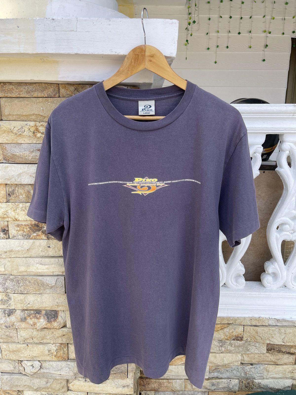 Vintage Last Drop🔥Steals🔥Vintage90s Piko Hawaiian Longboard Surf Tee Size US L / EU 52-54 / 3 - 2 Thumbnail