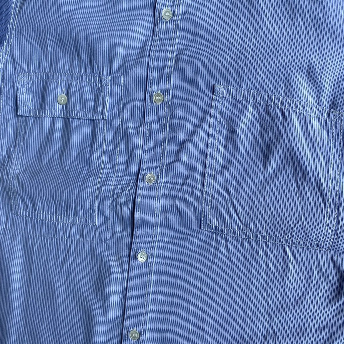 Comme des Garcons CDGH Contrast Blue Stripe Double Pocket Shirt Size US S / EU 44-46 / 1 - 5 Thumbnail