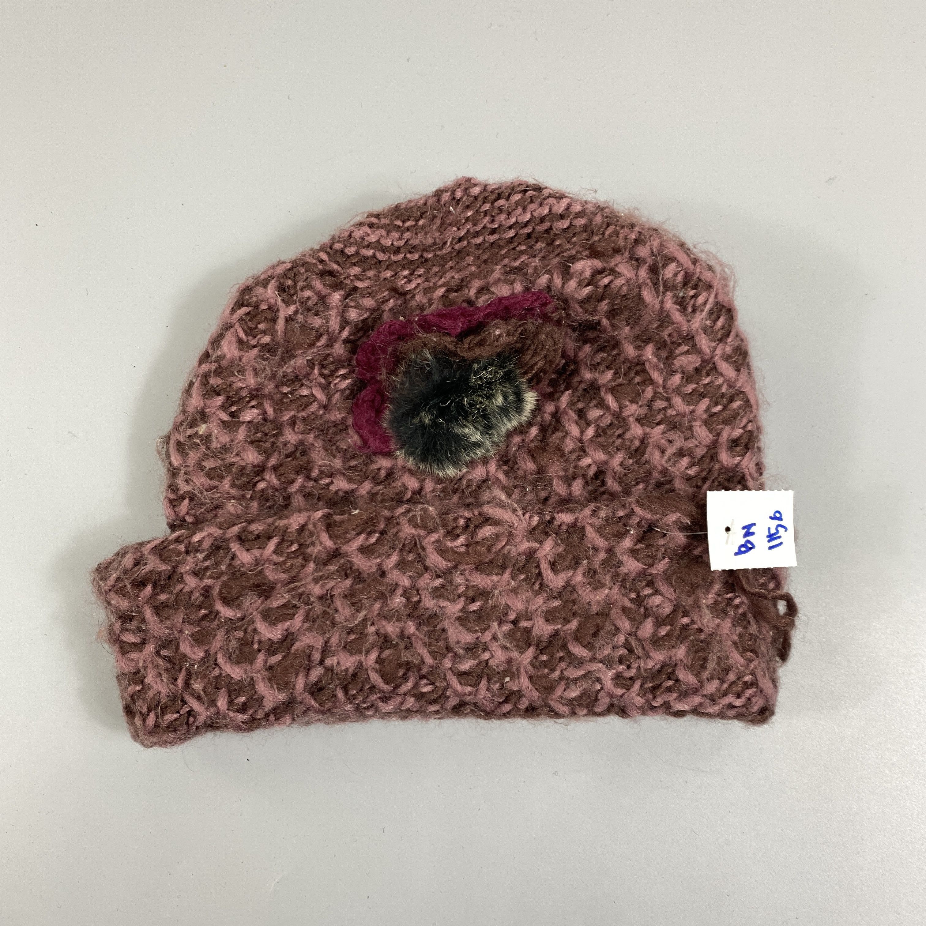 Japanese Brand Knit Snow Cap Beanie Hat With Small Flowers -BN1156 Size ONE SIZE - 6 Thumbnail