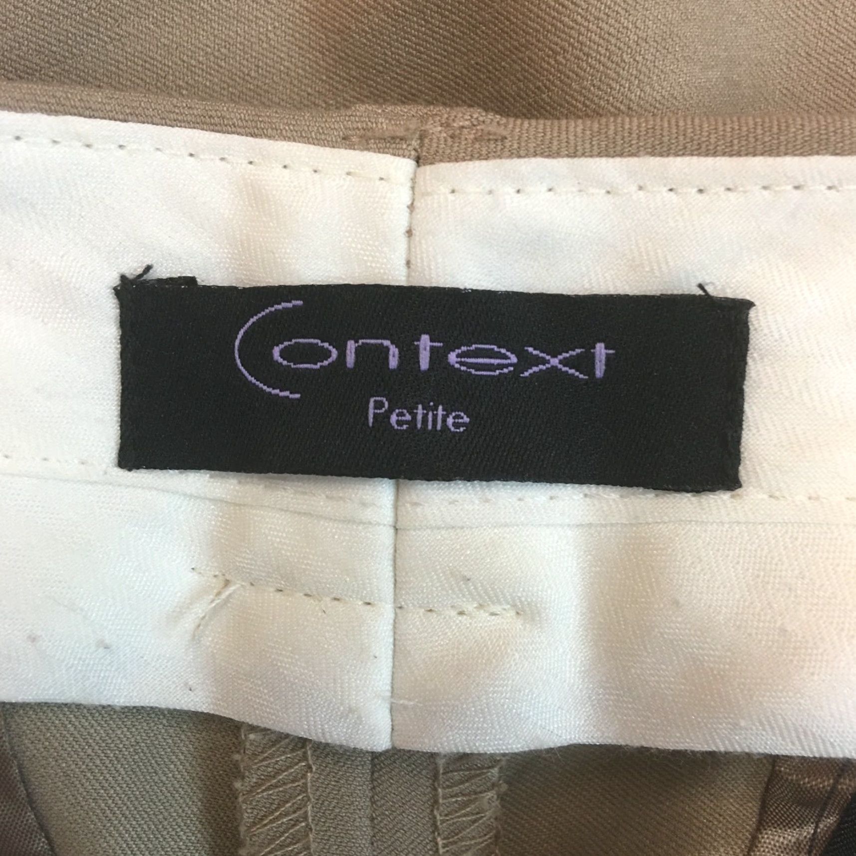 Vintage Context Pants Straight Leg Regluar Fit Dress Khaki Tan Petite Size 8P Womens Size 30" / US 8 / IT 44 - 7 Thumbnail