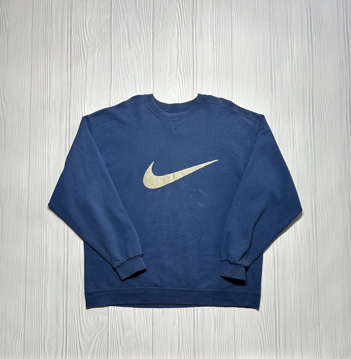Nike Rare Vintage 90s Nike Big Central Logo Sweatshirt Size US XL / EU 56 / 4 - 1 Thumbnail