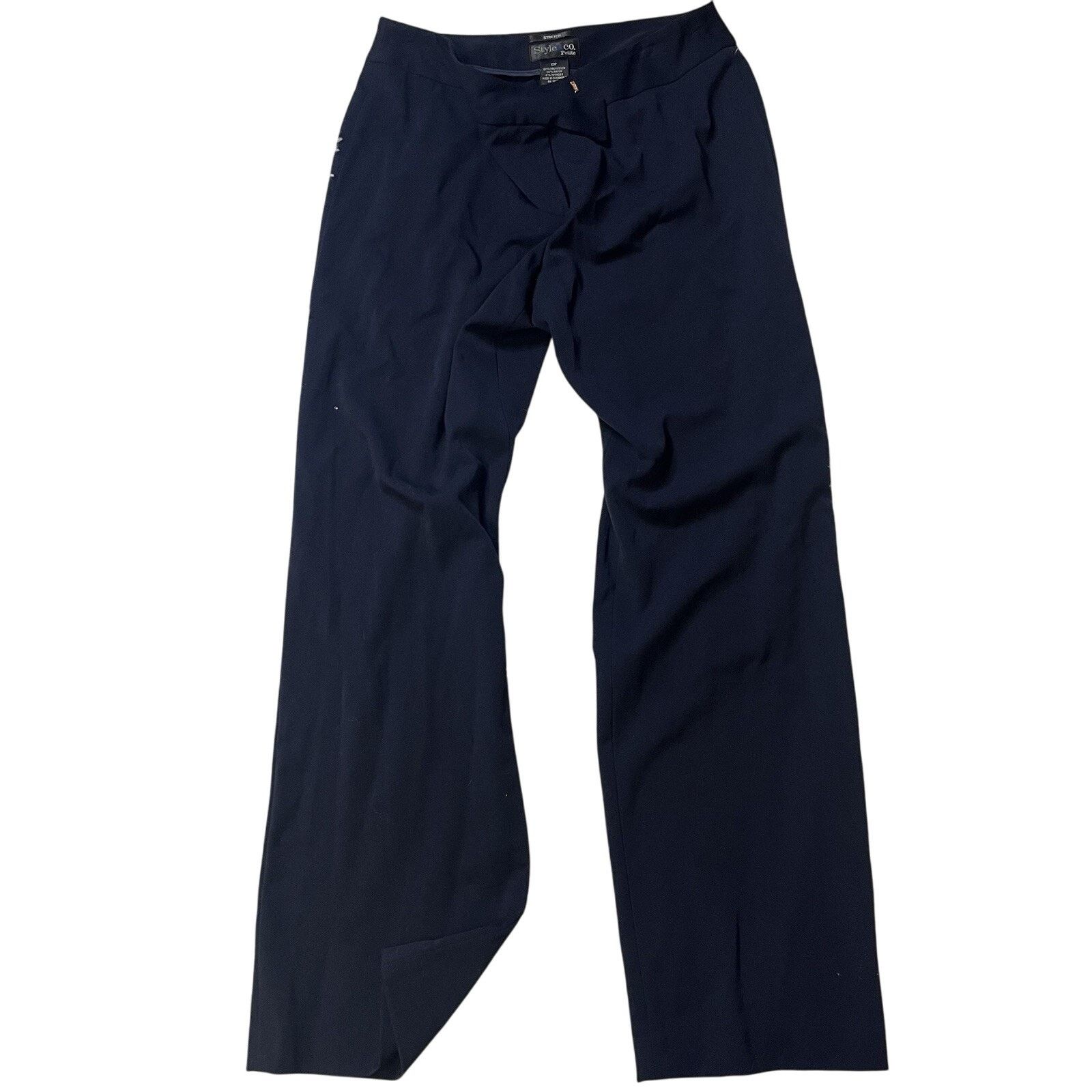 Other Style&Co Womens Navy Blue Dress Pants 12P Polyester Blend Size 34" / US 12 / IT 48 - 1 Thumbnail