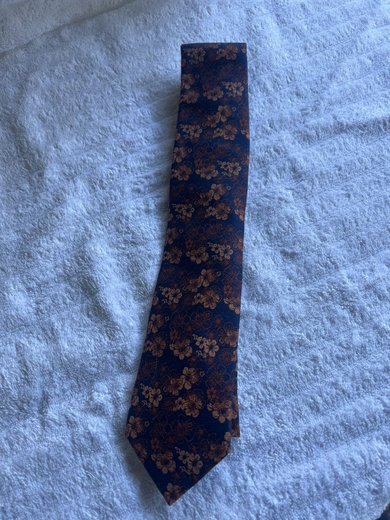 Jos. A. Bank Jos A Bank Navy & Copper tie Size ONE SIZE - 1 Thumbnail