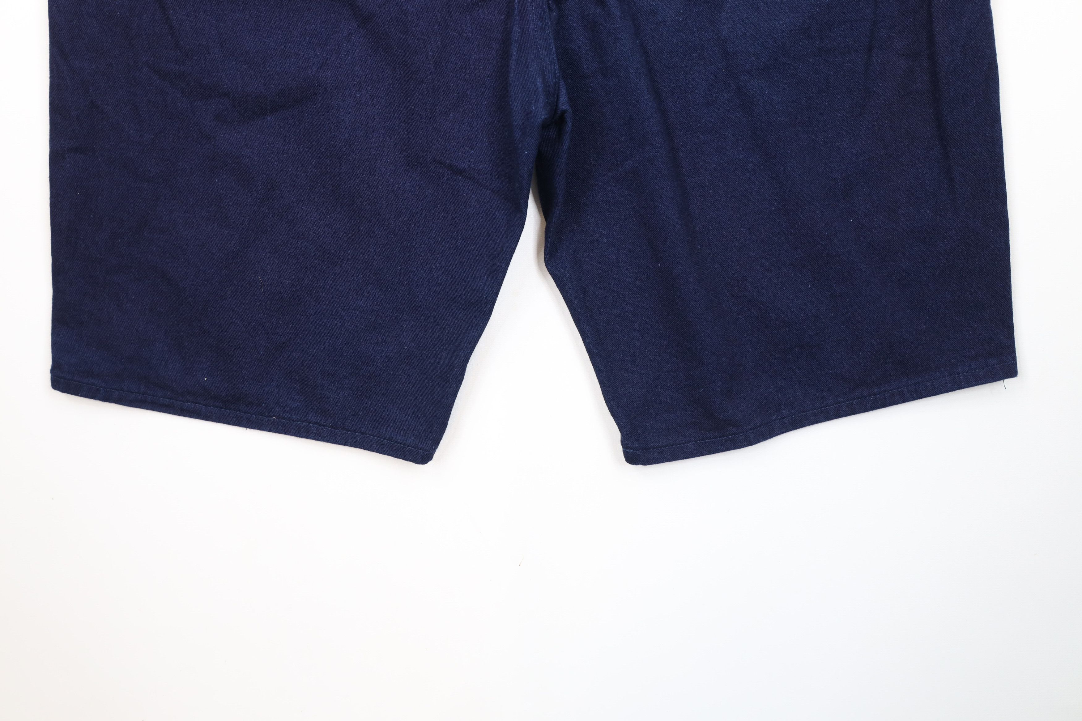 Vintage Deadstock Vintage 90s Streetwear Jean Shorts Jorts Dark Blue Size US 42 / EU 58 - 10 Thumbnail