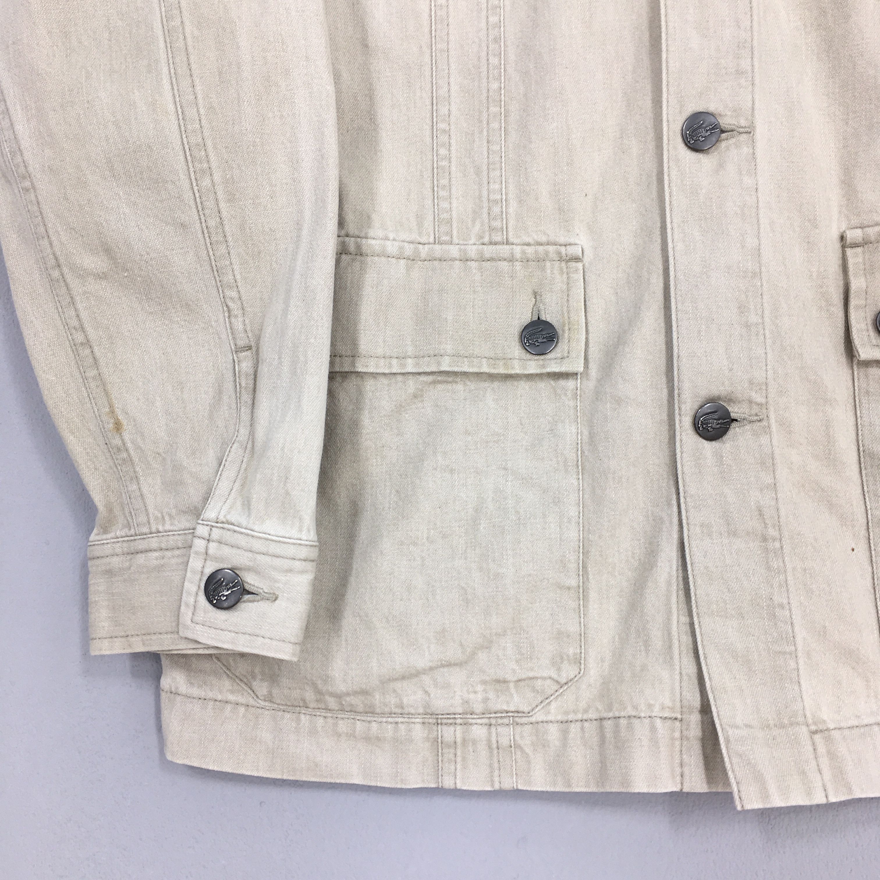 Lacoste Vintage 90's Lacoste Denim Worker Jacket Medium Size US M / EU 48-50 / 2 - 3 Thumbnail