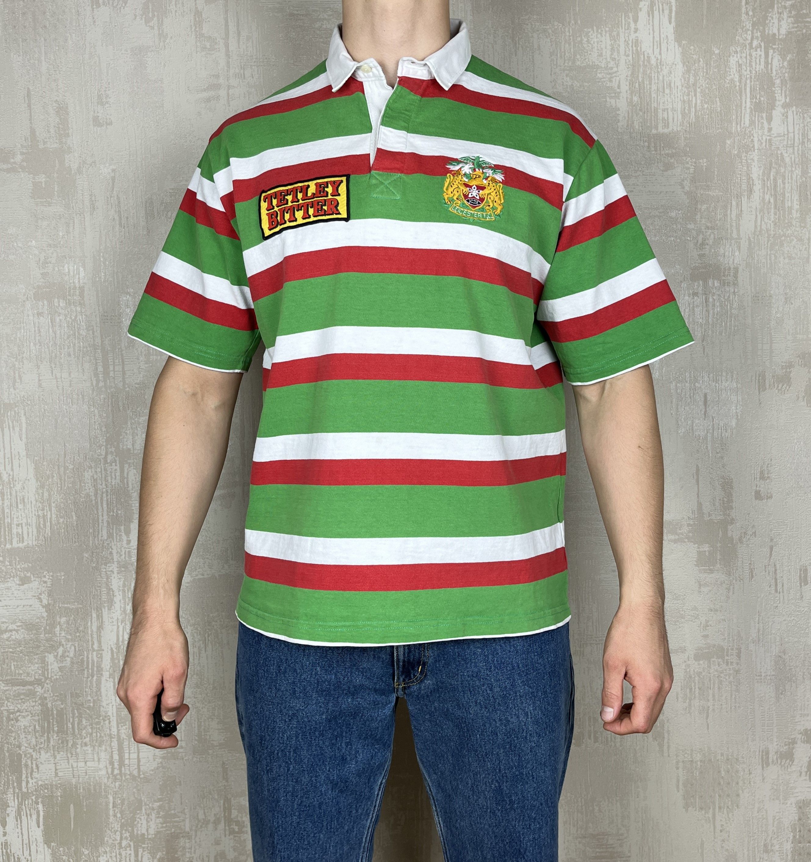 Cotton Traders 90s Leicester Tigers Vintage Rugby Shirt S/S Jersey Size US XL / EU 56 / 4 - 2 Thumbnail