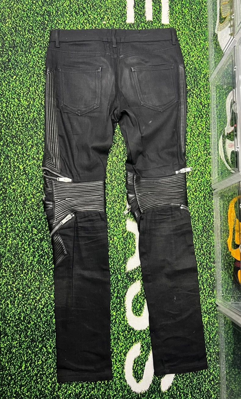Saint Laurent Paris Saint Laurent Paris Patchwork sheepskin zipper biker jeans Size US 31 - 2 Thumbnail
