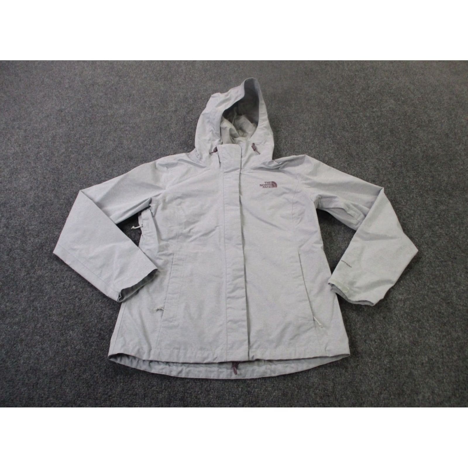 The North Face The North Face Jacket Women S Gray Dryvent Outdoor Windbreaker Mid-Length Zip Hooded Pockets Water Resistant Lined Fall Winter Regular Mens Girls Size S / US 4 / IT 40 - 2 Thumbnail