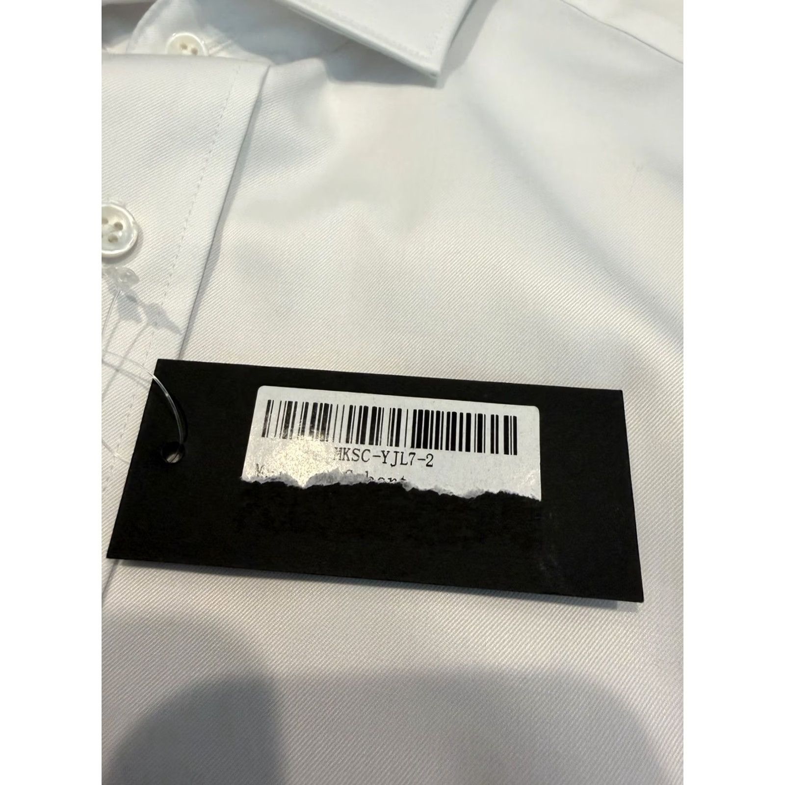 Vintage M & M Button-Up Shirt White Cotton Long Sleeve Men Medium Formal Store Size 40R - 4 Thumbnail