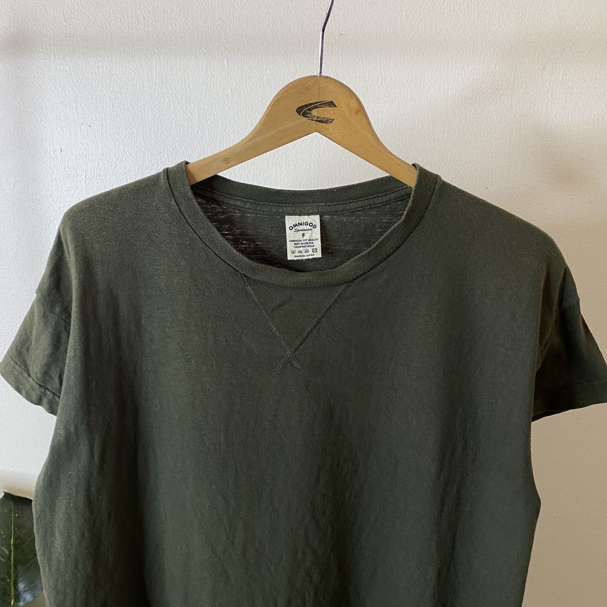 OMNIGOD Omnigod Moss Green Blank Women Cropped T Shirt Size L / US 10 / IT 46 - 2 Thumbnail