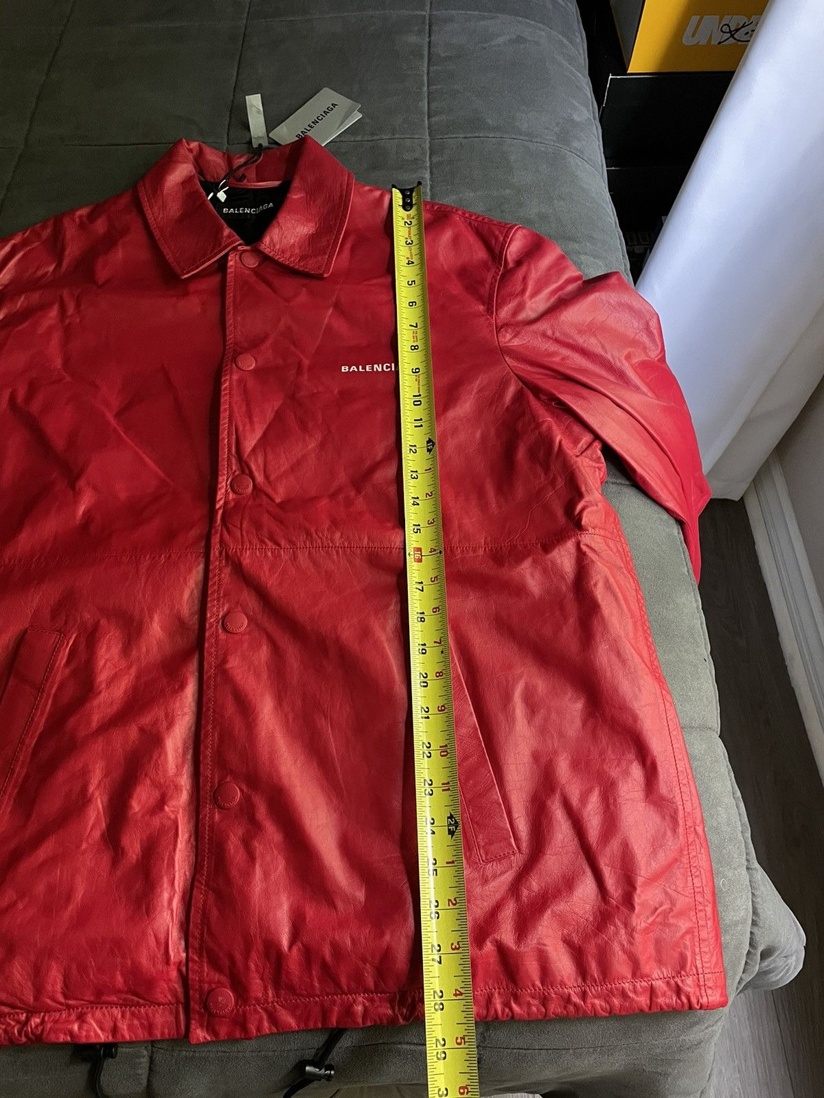 Balenciaga Balenciaga News Red Leather Jacket Size US L / EU 52-54 / 3 - 7 Thumbnail